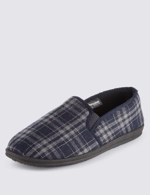 Freshfeet&trade; Slip-On Checked Slippers with Thinsulate&trade;